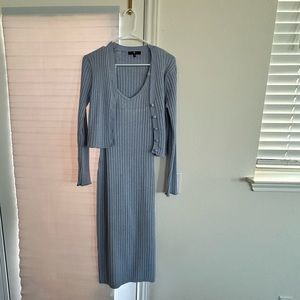 Two piece dress with cardigan